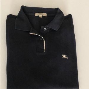 BURBERRY blue Polo shirt Size M